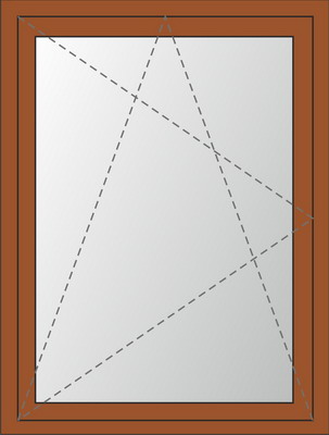 Одностворчатое поворотно-откидное деревянное окно